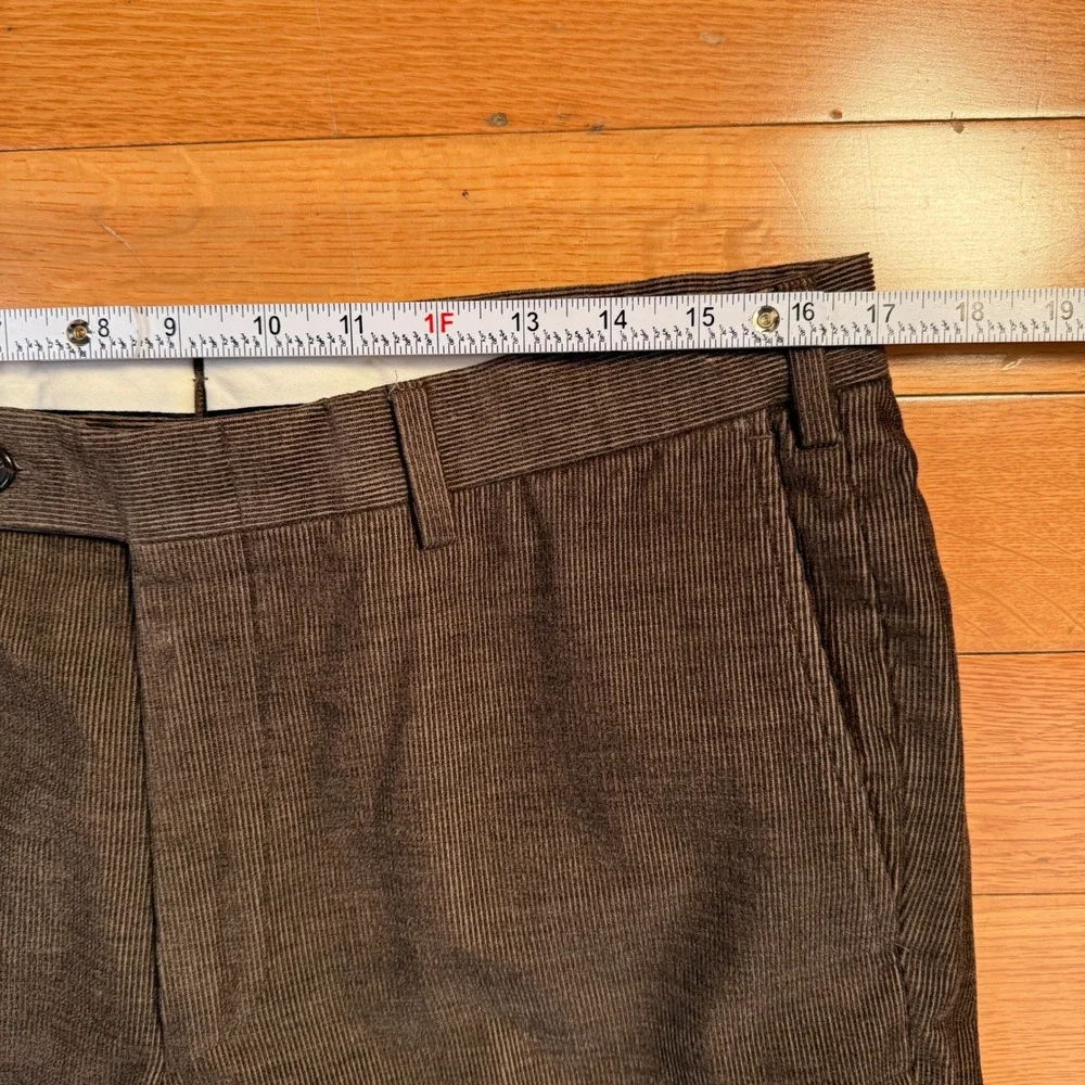 Gritti Styled by Ermenegildo Zegna Brown Cotton Cashmere Corduroy Trousers 34x30